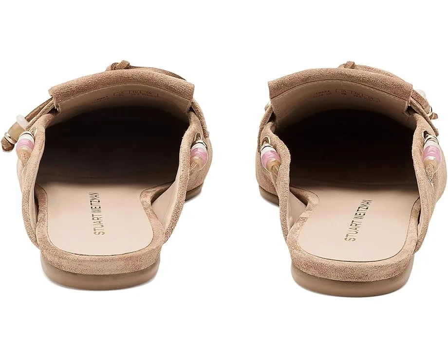 Мюли Stuart Weitzman Majorca Tinsley с круглым носком и бахромой