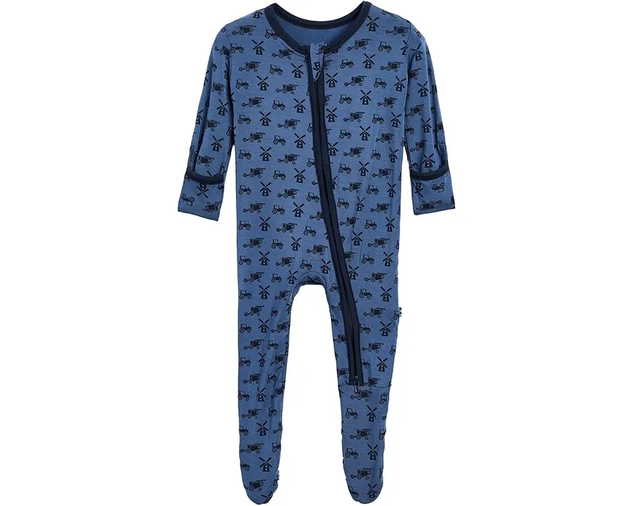 Kickee Pants Kids комбинезон для младенцев с двухсторонней молнией и мягкой подкладкой