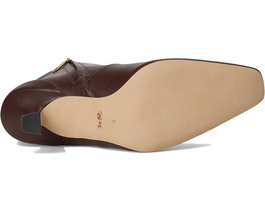 Ботильоны COACH Sculpted C на низком каблуке с молнией