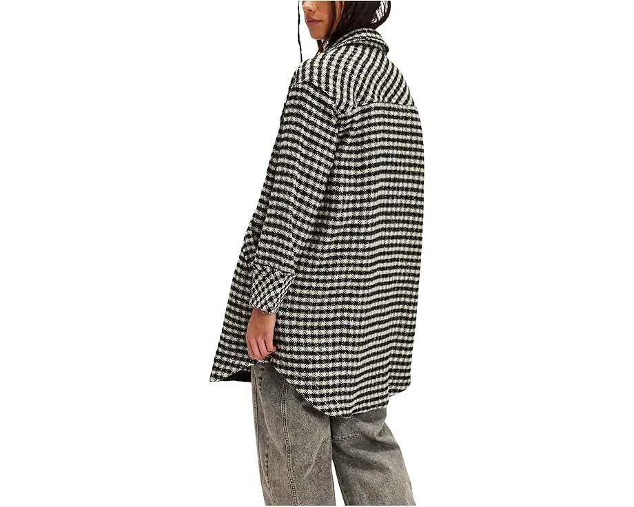 Рубашка We The Free Get Around в гусиную лапку с накладными карманами