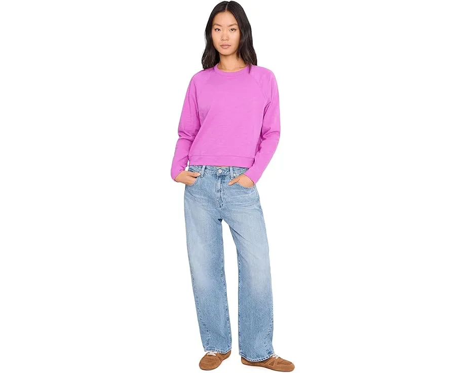 Футболка Lilla P Vintage Sweatshirt Tee из хлопкового велюра с регланными рукавами