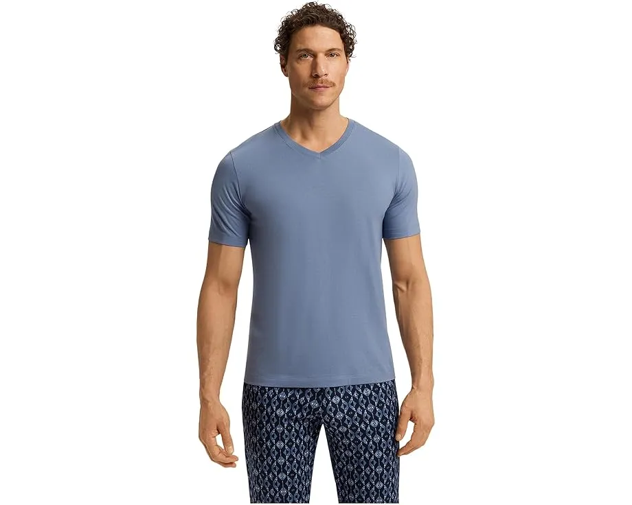 Футболка Hanro Living с коротким рукавом и V-образным вырезом