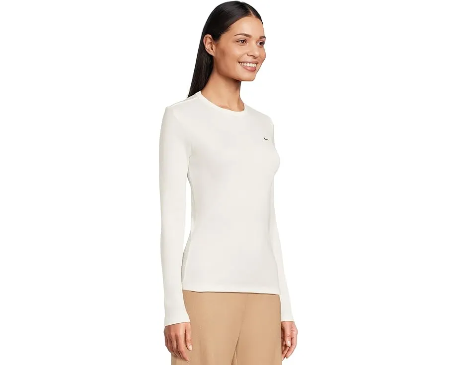 Футболка Slim Fit из ребристого хлопка с логотипом Lacoste