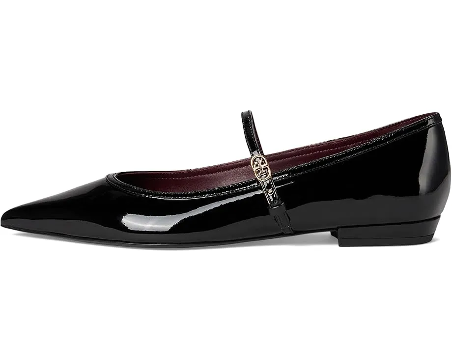 Туфли Mary Jane Double T-Buckle с сетчатым верхом в горошек Tory Burch