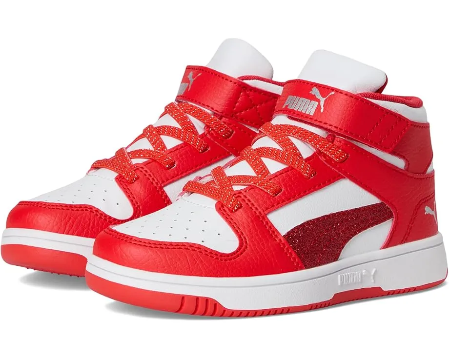 Кроссовки PUMA Kids Rebound Layup Mid на липучках с промежуточной подошвой EVA