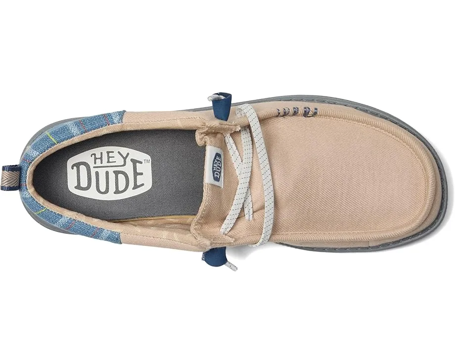 Hey Dude Wally Funk Striped Denim слипоны с джинсовым принтом