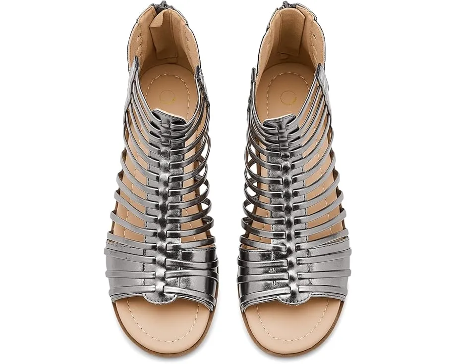 Journee Collection Сандалии Delilah на низком клине с комфортной пеной Comfort Foam™