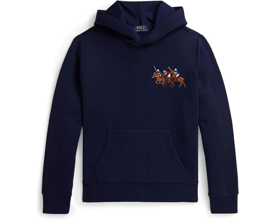 Толстовка Polo Ralph Lauren Kids с капюшоном из флиса и вышитым логотипом Triple-Pony