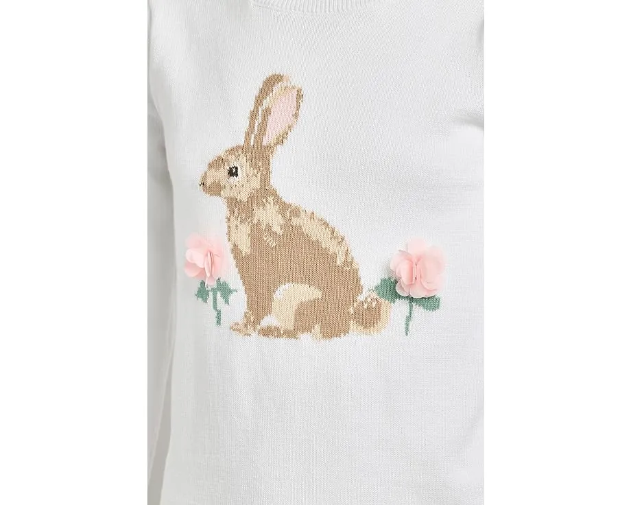 Свитер Bunny Intarsia с объемными цветами и воротником-стойкой