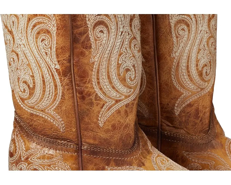 Сапоги Corral C4144 до середины икры с вышивкой и кубинским каблуком