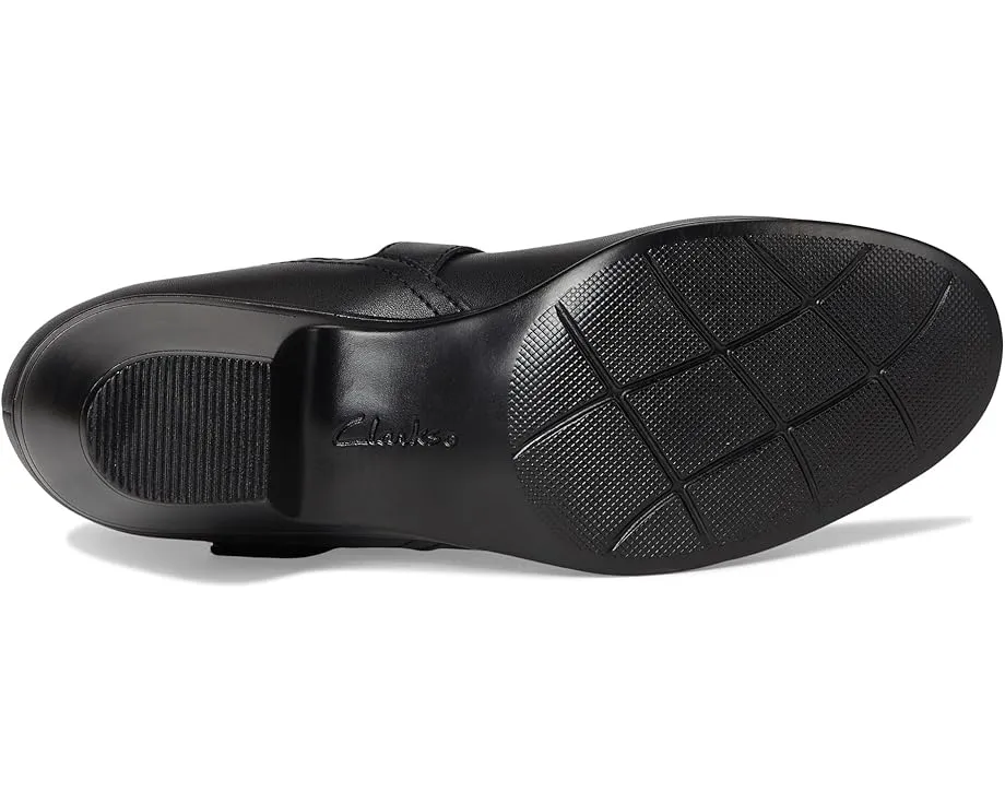 Туфли Clarks Emily 2 Janna с удобным каблуком и двойным ремешком