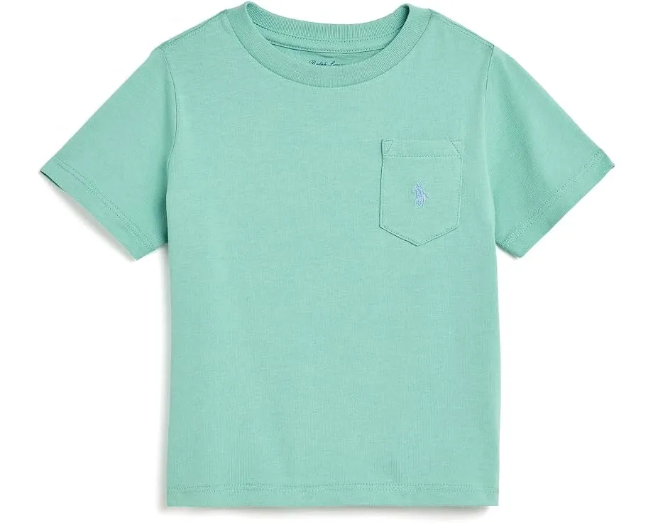 Детская хлопковая футболка с карманом Polo Ralph Lauren