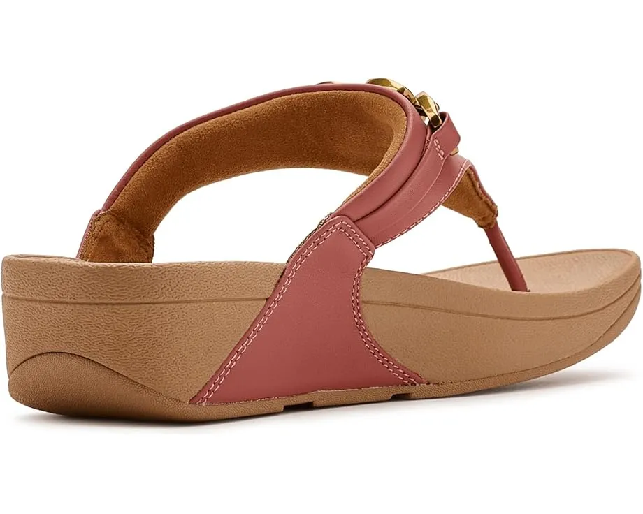 Сандалии FitFlop Lulu с квадратным носком и цепочкой из кожи