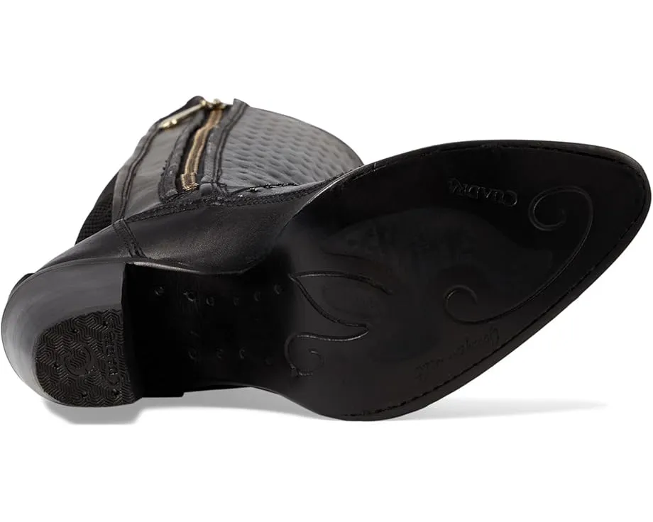 Cuadra ботинки CU601 на каблуке с коровьей кожей и боковой молнией