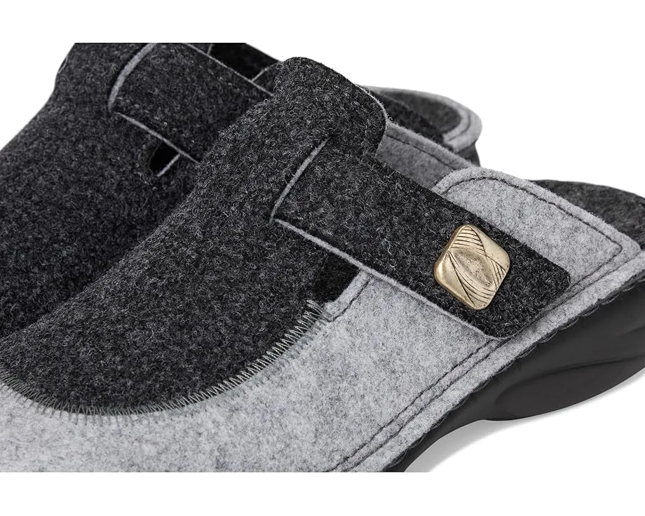 Клоги Finn Comfort Antholz Anthrazit Doublefilz из шерсти с войлочной стелькой
