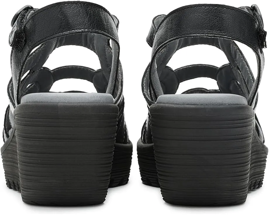 Сандалии FLY LONDON Lemy397fly на танкетке с регулируемым ремешком на липучке