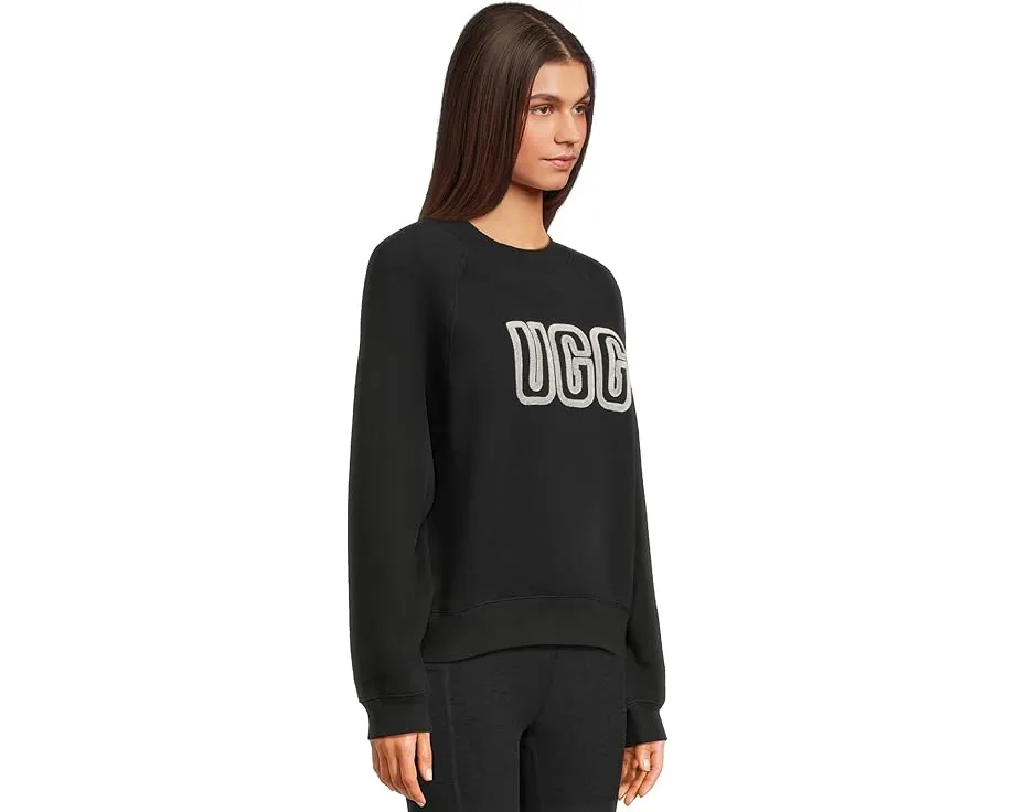 Свитшот UGG Logo Crew Neck с регланными рукавами и аппликацией