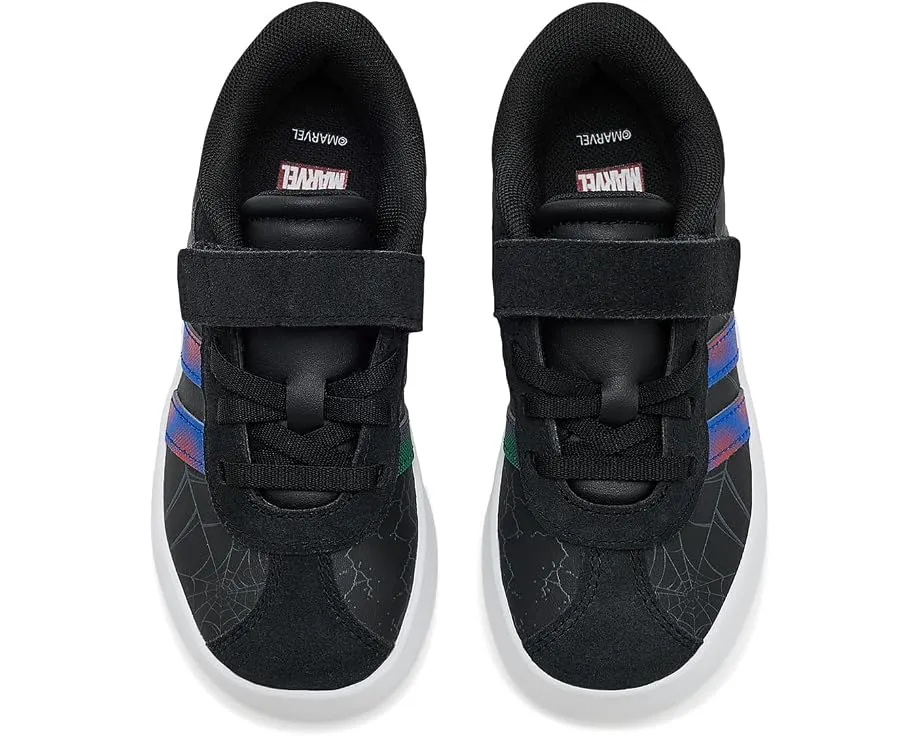 Adidas кроссовки Marvel VL Court 3.0 для детей с эластичной шнуровкой Черные