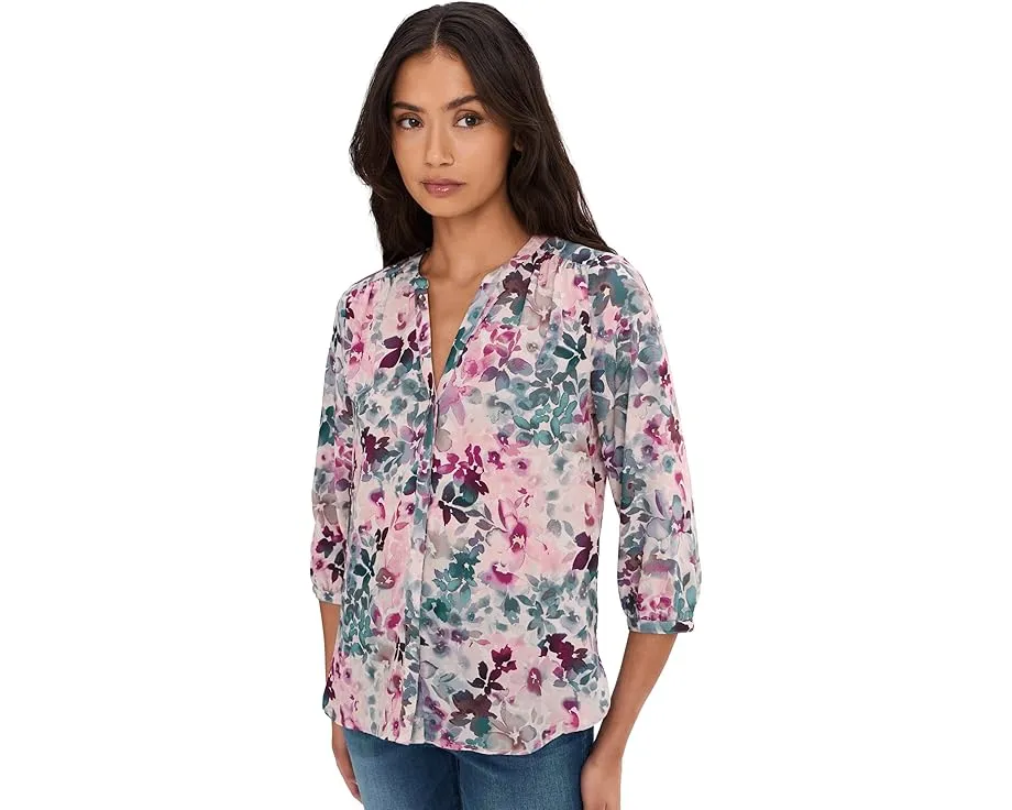 Блузка NYDJ Pintuck с защипами и скрытой застежкой