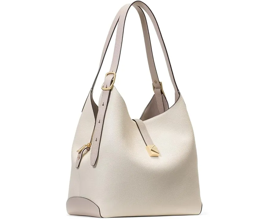 Большая плечевая сумка Kate Spade New York Deco из тисненой кожи в цветном блоке