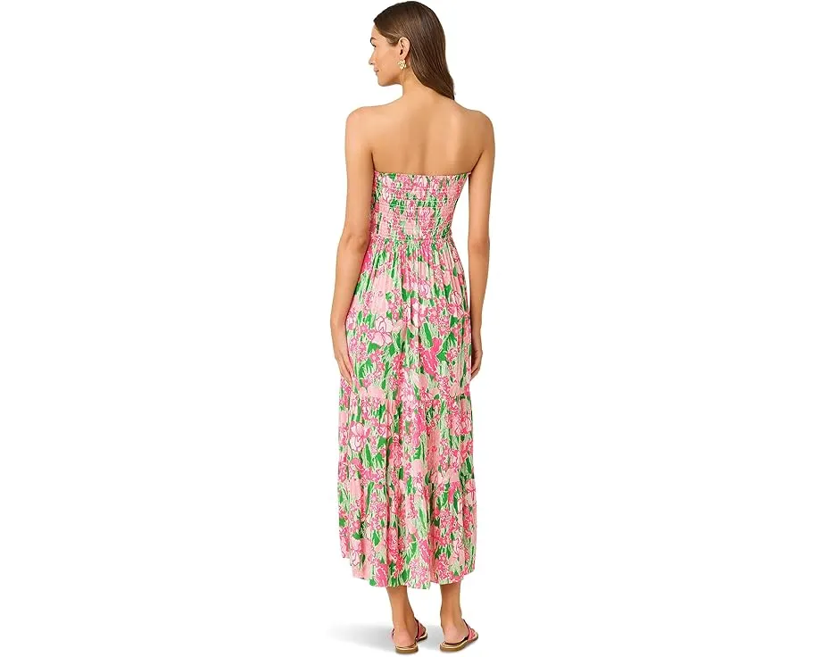 Кардиган-накидка макси Lilly Pulitzer Anali с верхом на резинке и ярусами