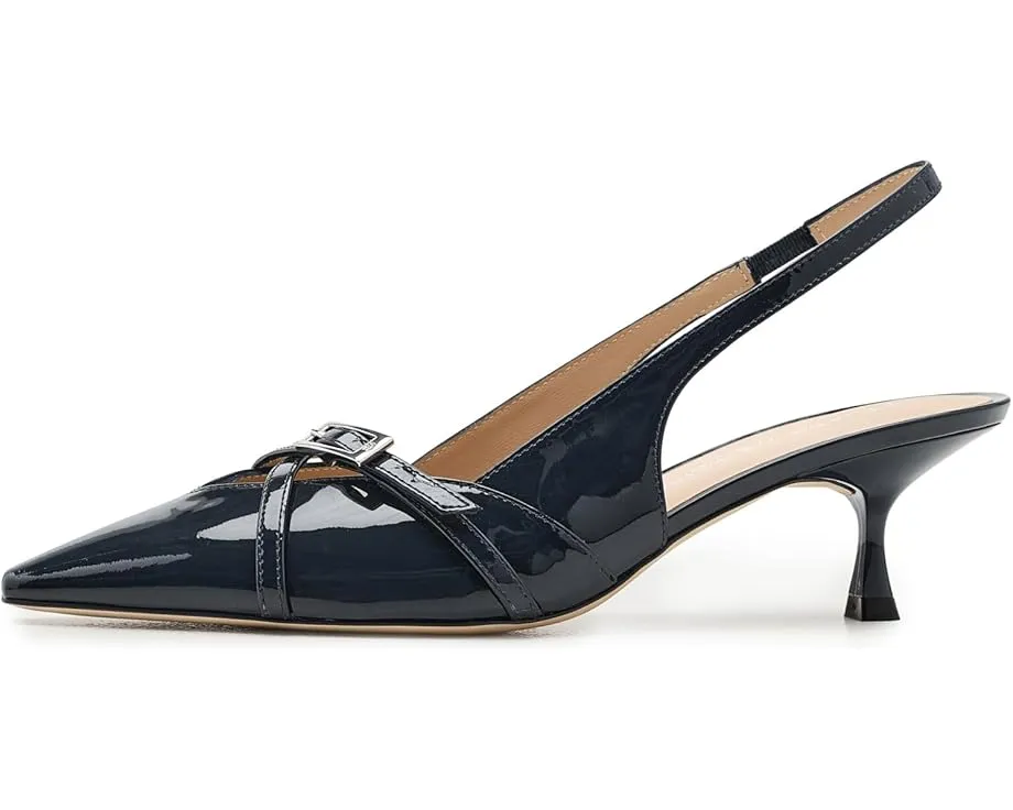 Туфли Stuart Weitzman Georgie Slingback 50 из лакированной кожи с острым носом