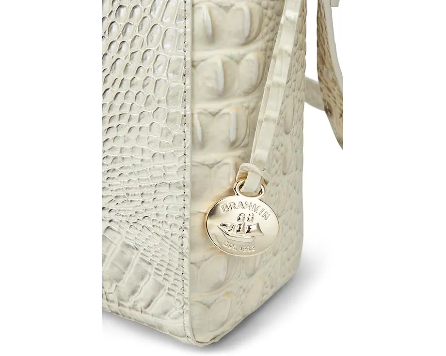 Сумка Brahmin Hillary из кожи с крокодиловым принтом и регулируемым ремнем