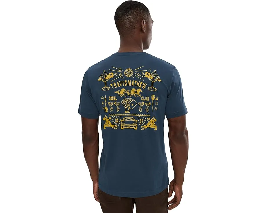 Футболка TravisMathew Club Dues с круглым вырезом и брендингом