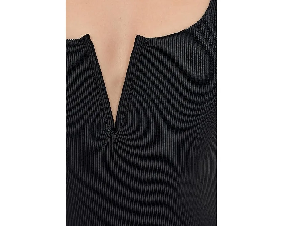 Цельнокроеный купальник Tropez с ребристой текстурой и V-образной проволокой спереди