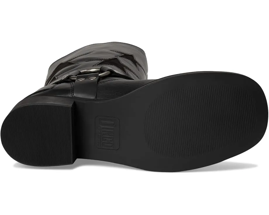 Кожаные ботинки Blacklist от Dingo с ремнями и квадратным каблуком