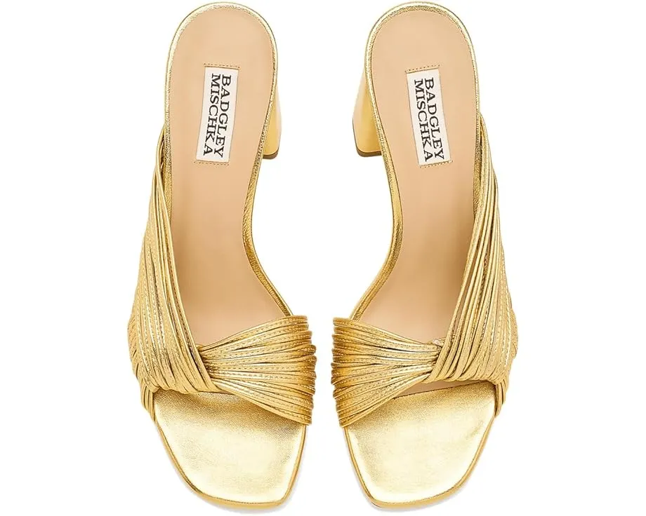 Туфли Badgley Mischka Winslow слипоны с открытым носком и квадратным каблуком