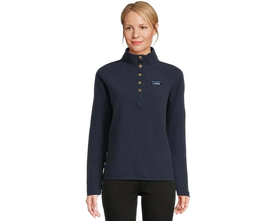 L.L.Bean Свитер Lakewashed Ottoman Knit с кнопками на воротнике