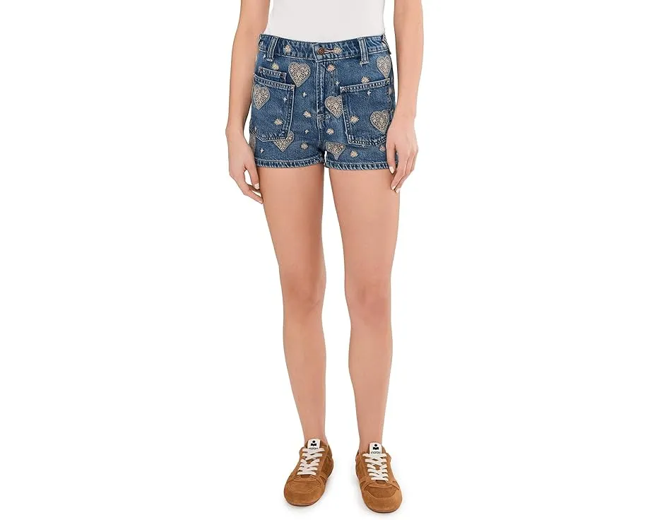 Шорты Free People Bettie с вышивкой из жесткого денима