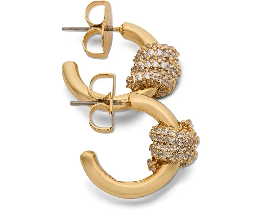Серьги-кольца Ropes & Knots Pave Knot с эмалью от Kate Spade New York