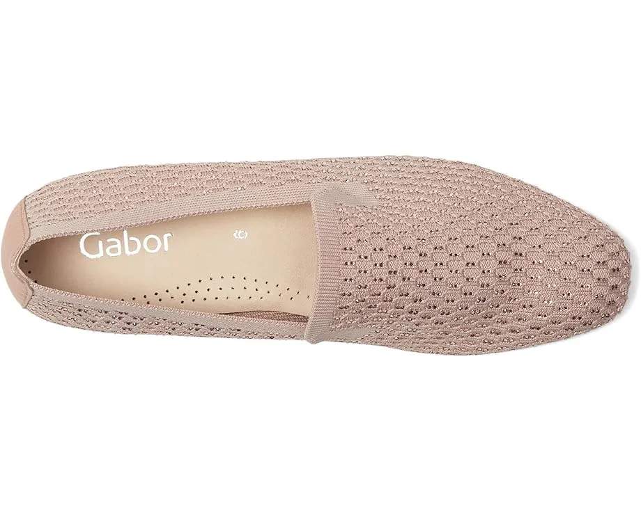 Лоферы Gabor 65.216 с блестками и сетчатым верхом на низком ходу