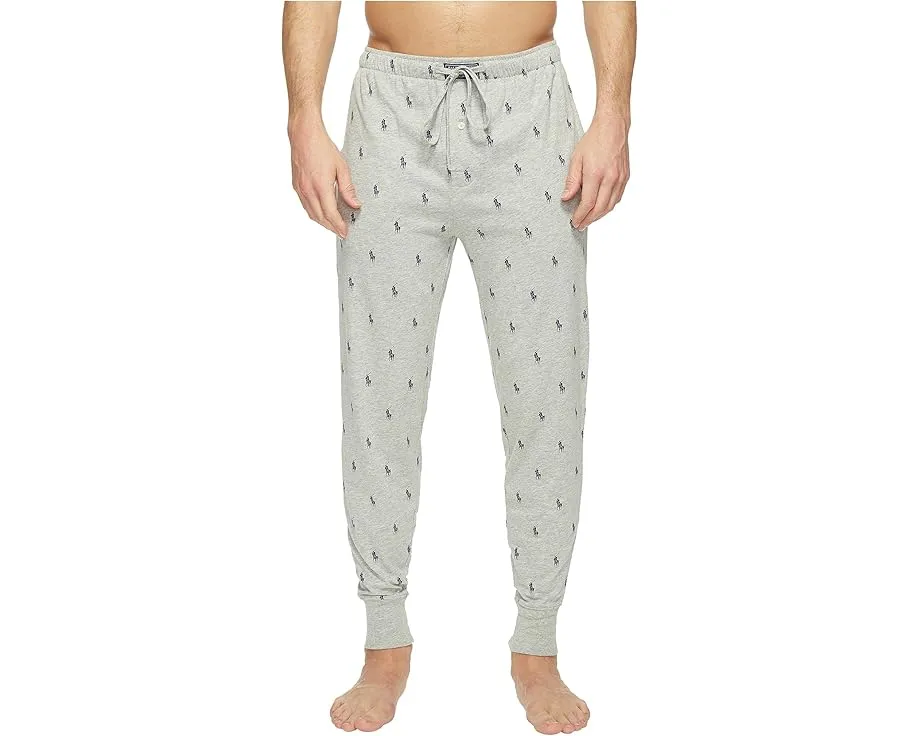 Пижамные джоггеры All Over Pony Player Knit Sleepwear от Polo Ralph Lauren из хлопкового трикотажа