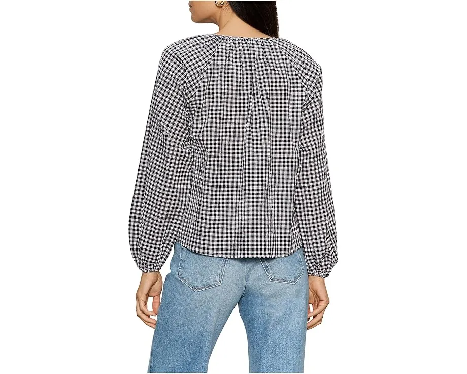 Блуза Sanctuary Perfect Gingham Button с V-образным вырезом и регланными рукавами