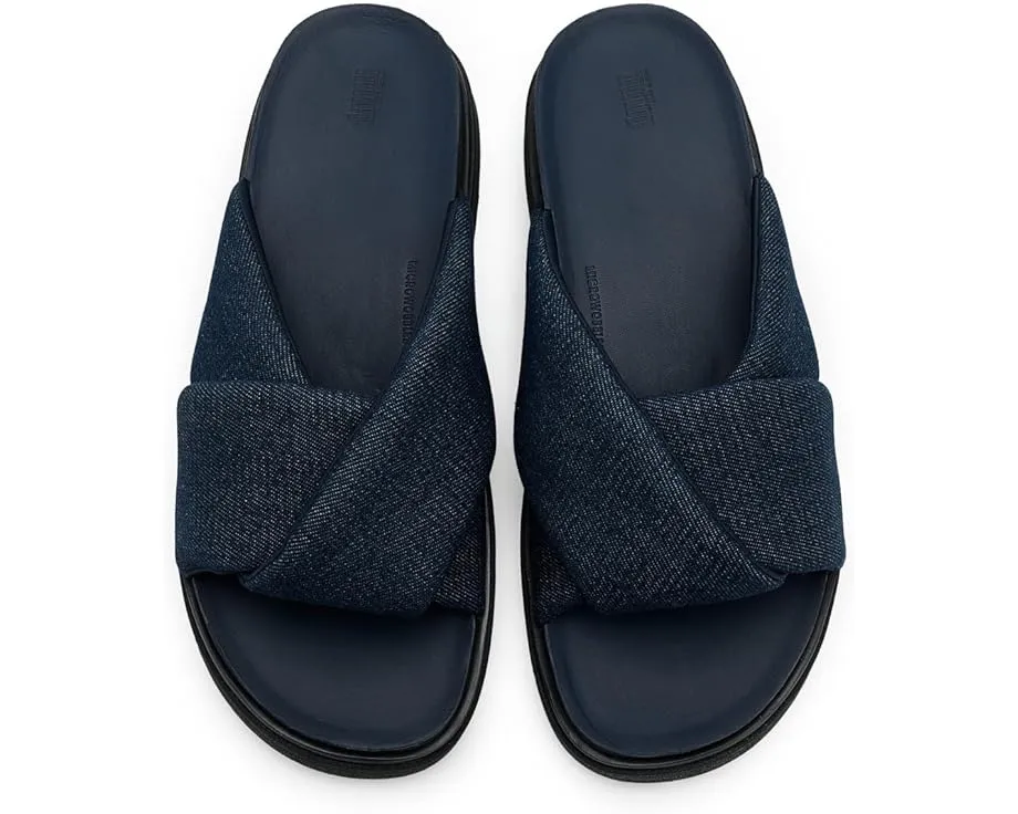 Сланцы FitFlop Gen FF Folded из денима с клиновидным каблуком