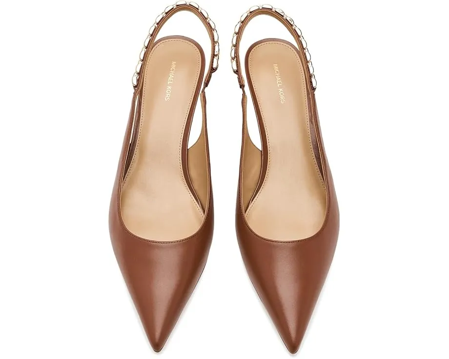 MICHAEL Michael Kors туфли Marcia Kitten Sling Pumps с цепочкой на шпильке