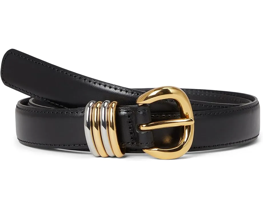 Ремень Madewell Inez Mixed Metal из кожи с позолоченной пряжкой