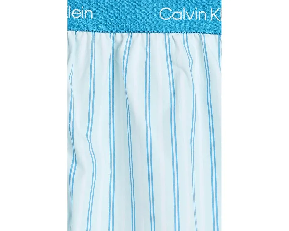 Calvin Klein Хлопковые боксеры Poplin с узором в полоску