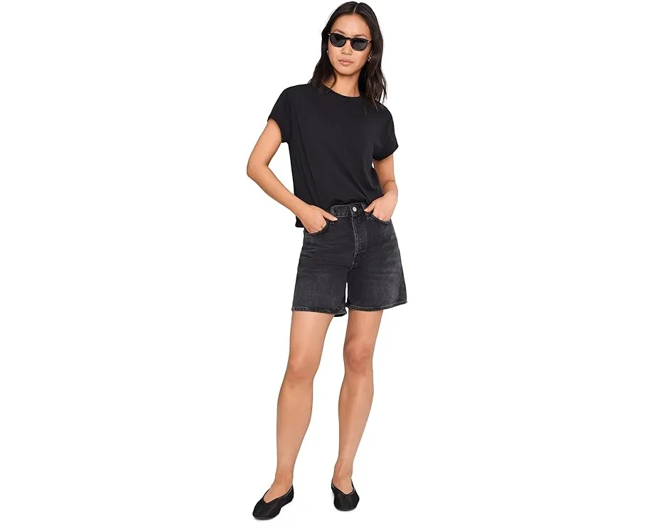 Кроп-футболка Michael Stars Grayson Cropped Crew Neck из хлопка Supima с прямым подолом