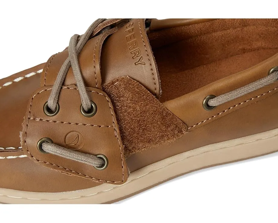 Детские мокасины Sperry Cup II с эластичными шнурками и стелькой из пены с эффектом памяти