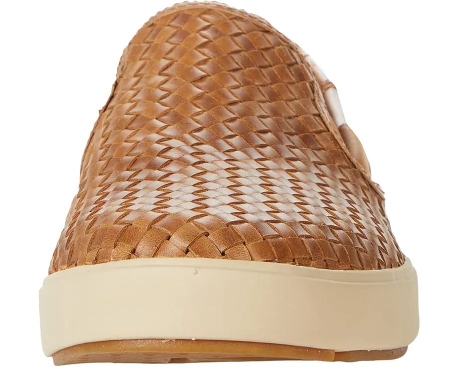 OluKai Lae'ahi Lauhala лоферы из кожи с текстильной подкладкой