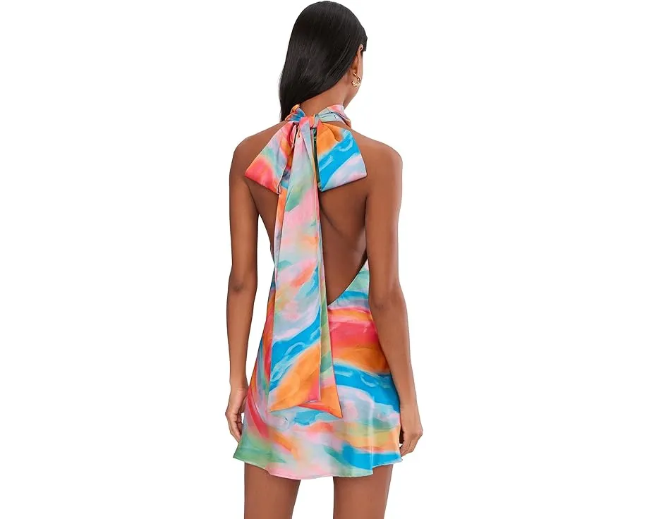 Мини-платье Show Me Your Mumu Lisa с горлом водолазкой и топом на запах