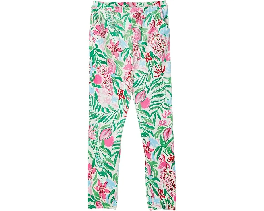 Брюки Lilly Pulitzer Kids Mini Mallie Velour из велюра с карманами и средней посадкой
