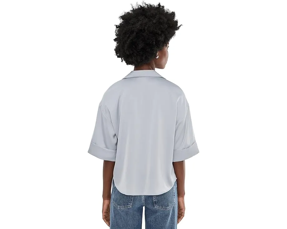 Свободный топ CeCe с рукавом 3/4 и спущенным плечом