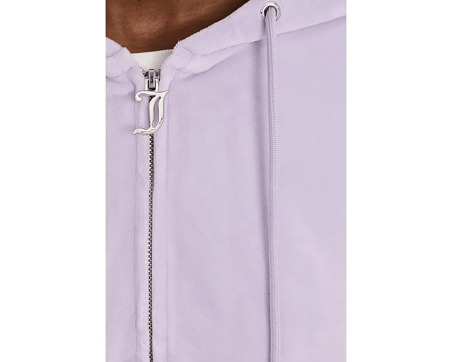 Худи Blinged OG Velour Hoodie Juicy Couture с вышивкой и капюшоном