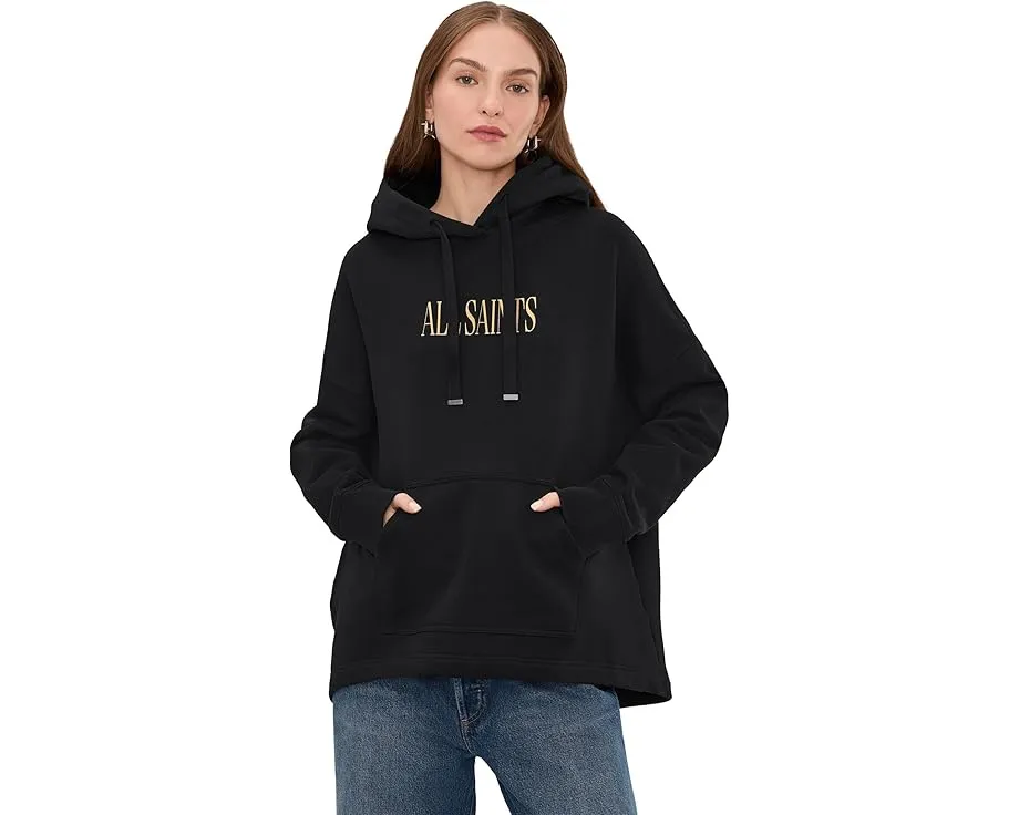 AllSaints худи Cora Etie оверсайз с капюшоном и принтом