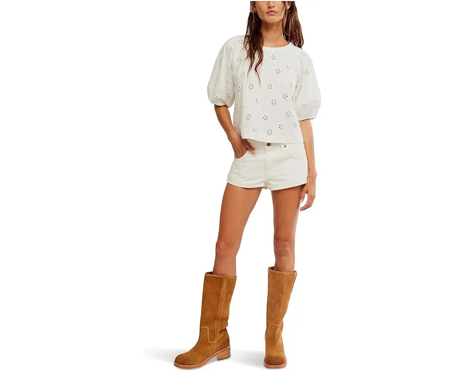 Футболка Jessie с ажурной отделкой Free People и короткими рукавами